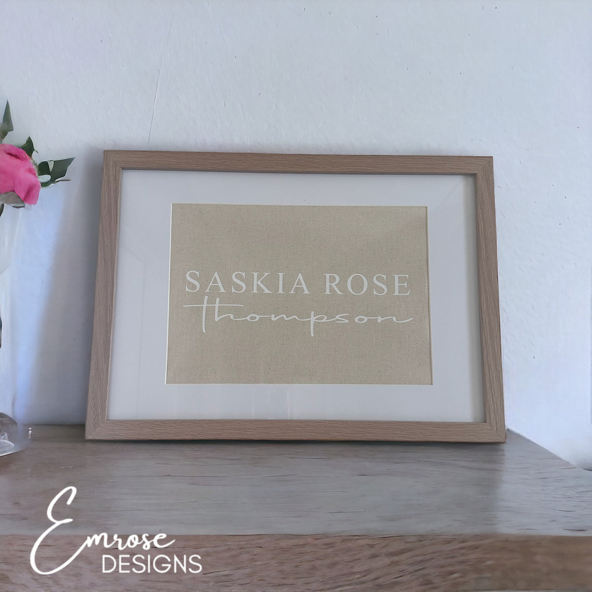 Namesake Frame Design Custom Name Frame – Emrose Designs