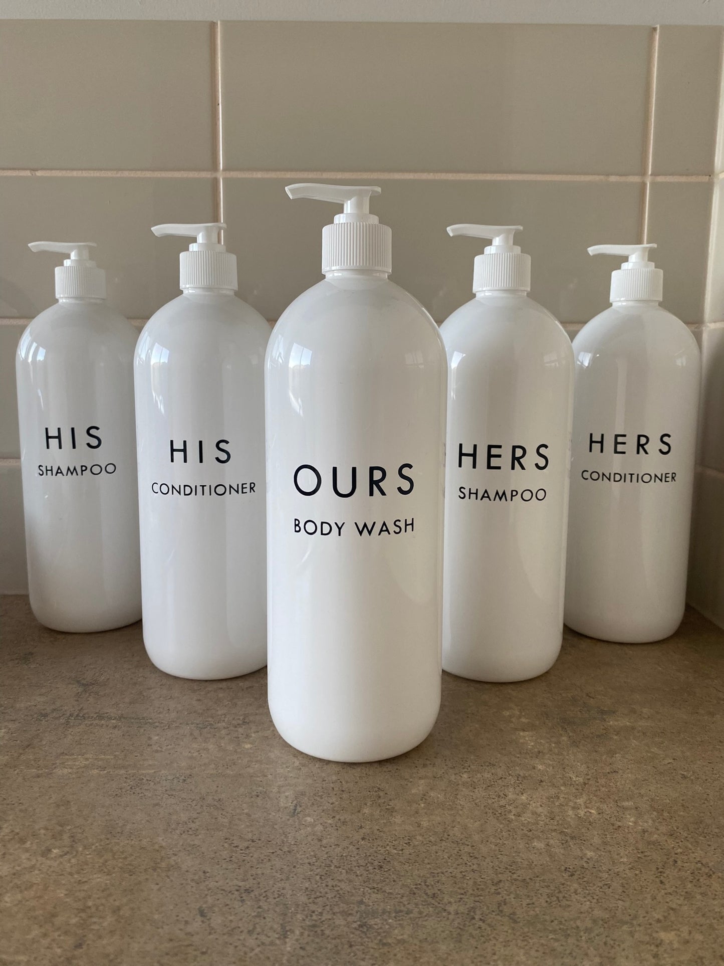 Personalised Bathroom Bottles