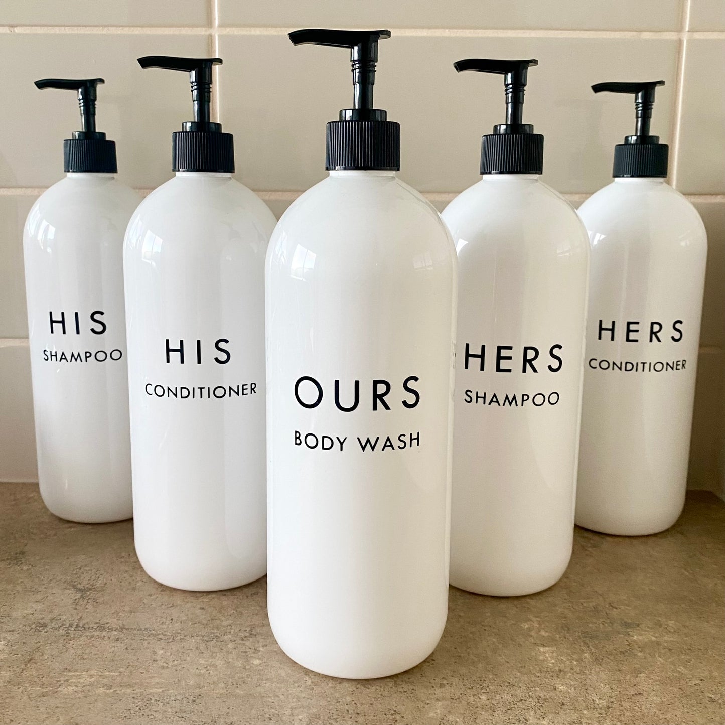 Personalised Bathroom Bottles