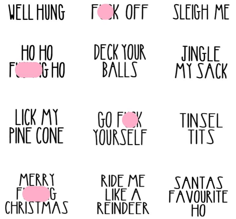 Naughty List Baubles 12pk