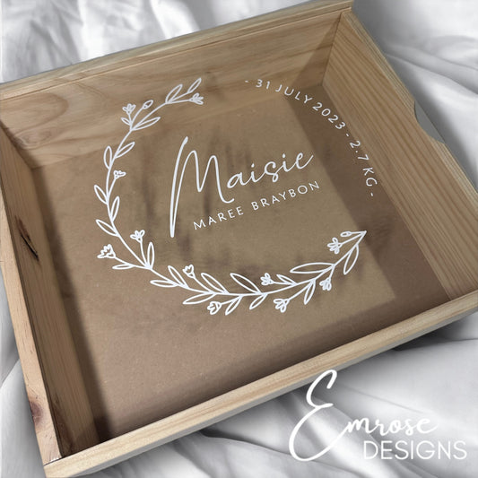 Timber Keepsake Box with Acrylic Lid