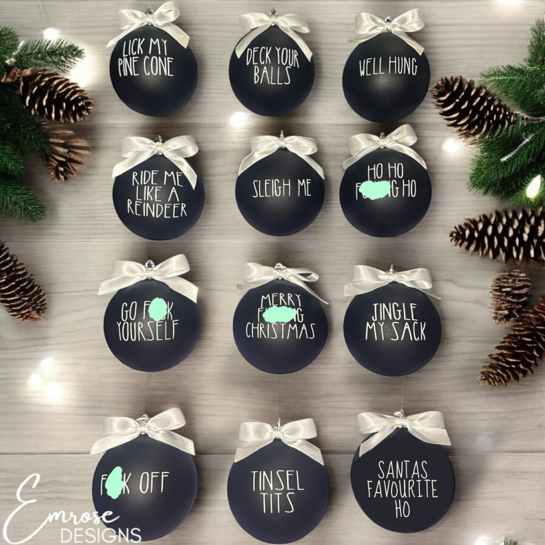 Naughty List Baubles 12pk