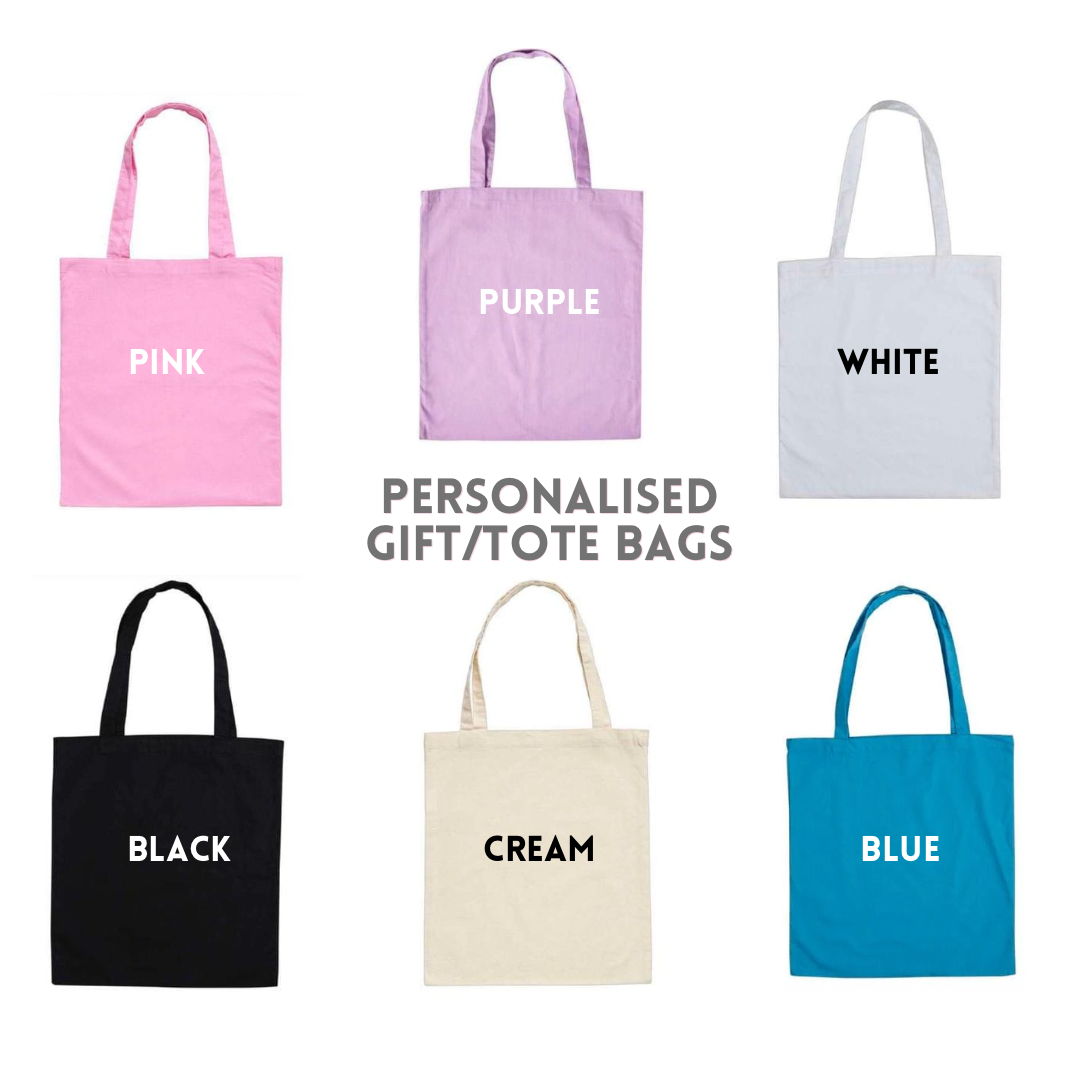 Personalised cotton gift discount bags