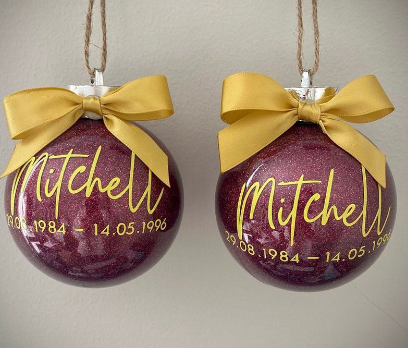 XMAS Round Baubles 80mm