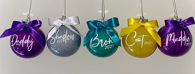 XMAS Round Baubles 80mm